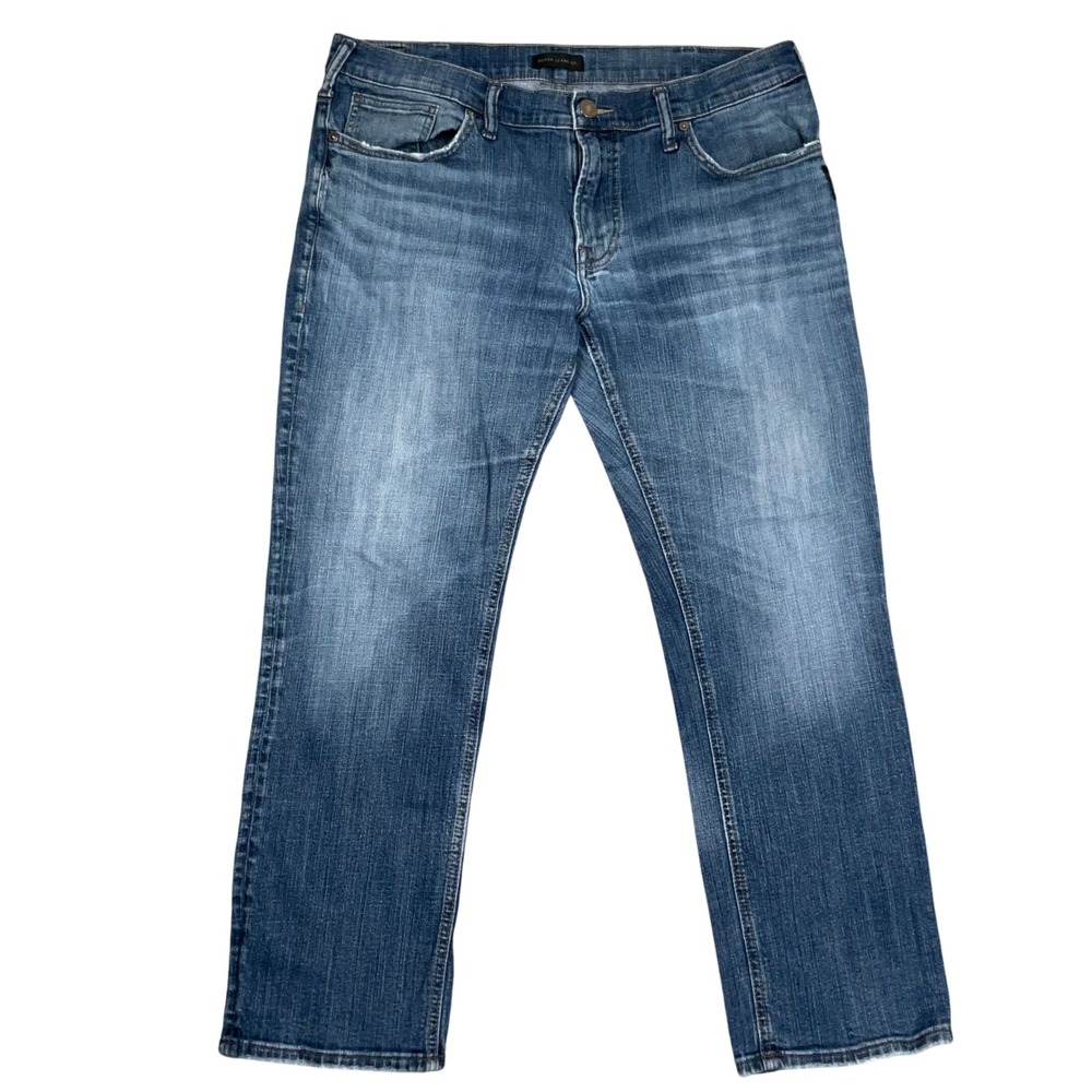 Silver Jeans Co Jeans Men W36 L30 Blue Allan Whisker Slim Straight Western Denim